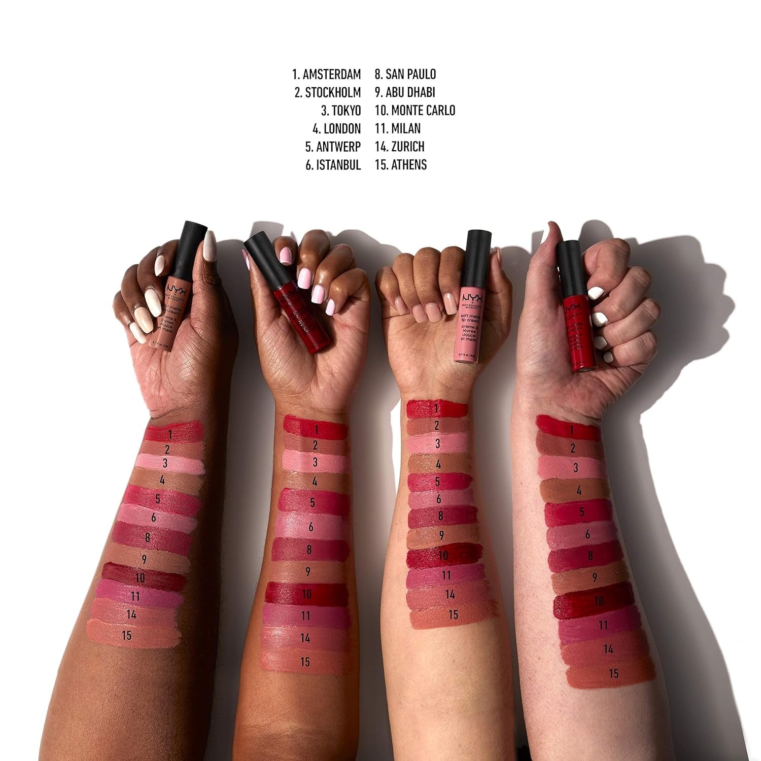 NYX PROFESSIONAL MAKEUP Soft Matte Lip Cream, Lightweight Liquid Lipstick - Abu Dhabi (Deep Rose-Beige)