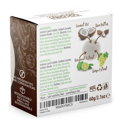 Solid Shampoo Bar and Conditioner Effect Hair Soap – 100% Organic Shampoo Bars for Hair with All Natural Plant Based Essential Oils and Zero Waste Biodegradable Packaging (Coconut)